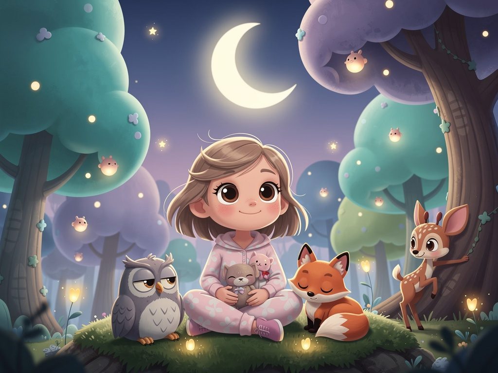 Gute Nacht Geschichte: Sophie und der zauberhafte Schlummerwald — Einschlafgeschichte für Sophie